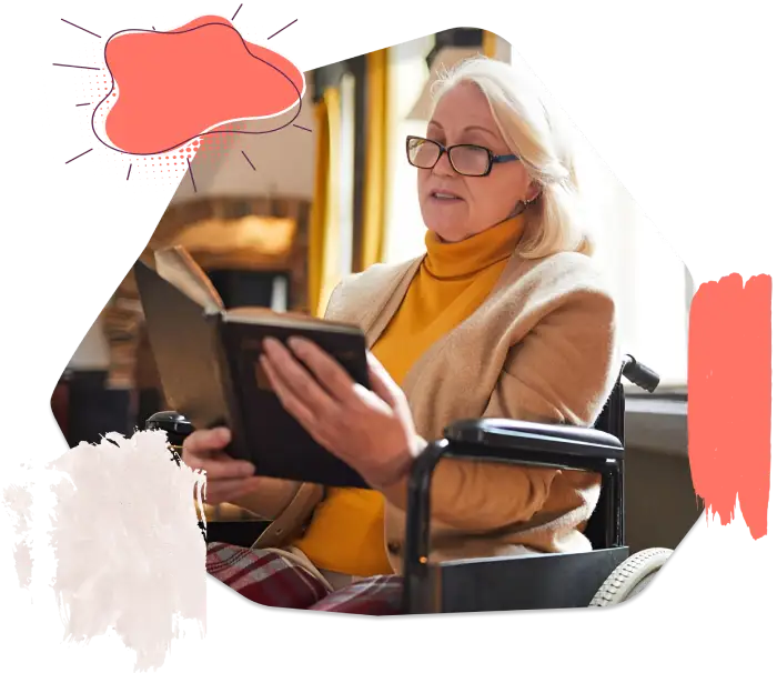 NDIS Services - A lady reading book