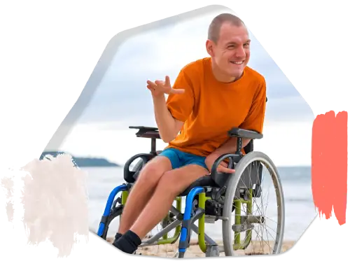 NDIS Services - A Man Smiling Siting on Wheel Chair