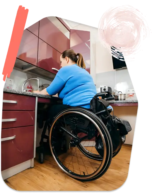 NDIS Services - Lady Working in Kitchen