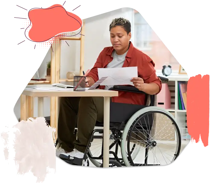 NDIS Services - A lady Working on Wheel Chair