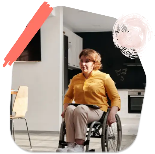 NDIS Services - A lady on Wheel Chair